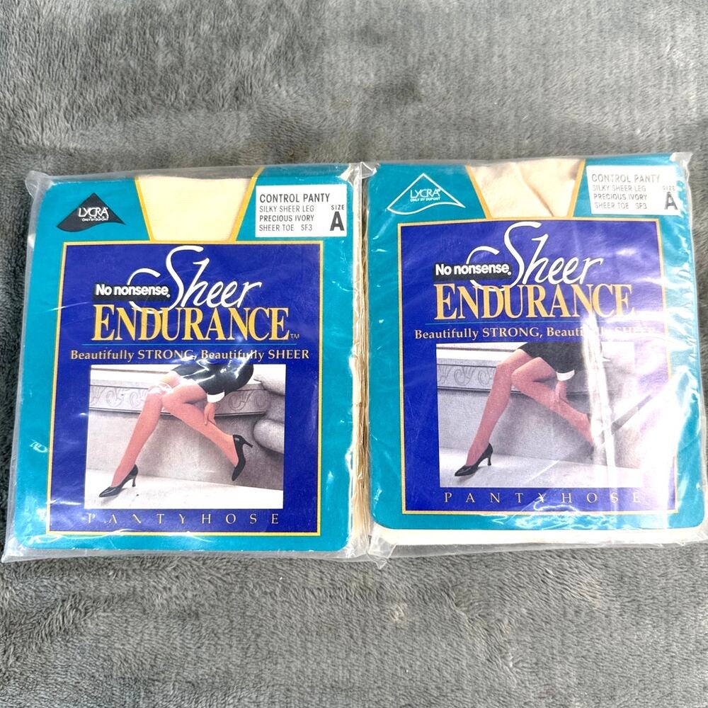 NOS Vintage Hosiery Pantyhose x6 No Nonsense Sheer Endurance Size A Petit Medium